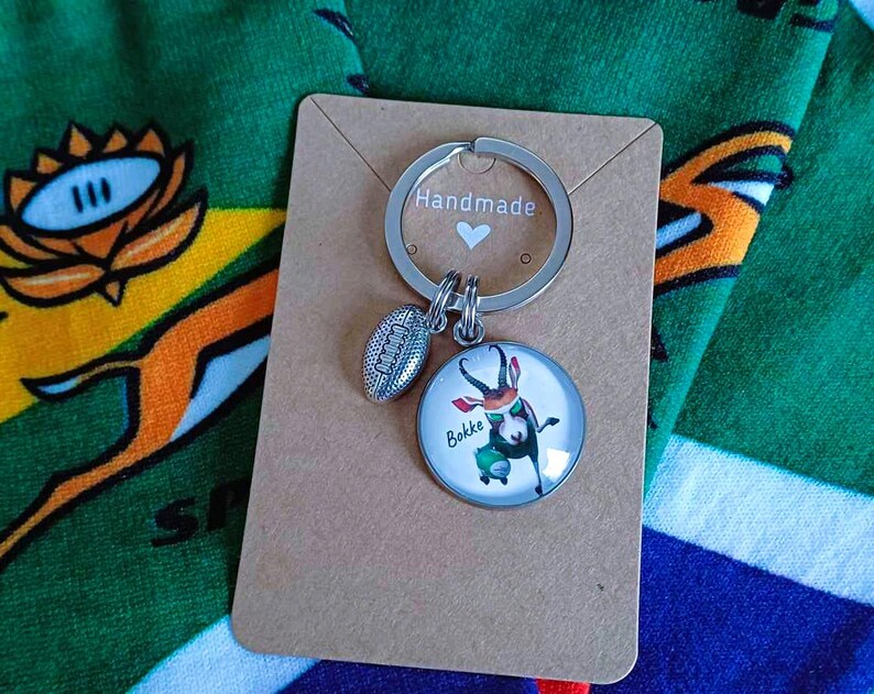 Ruby Key Rings Bokke Keyring, Bokke Keychain, Bokke South African Rugby Keyring ...