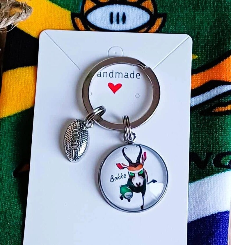 Springboks Key Ring Bokke Keyring, Bokke Keychain, Bokke South African Rugby Keyring ...