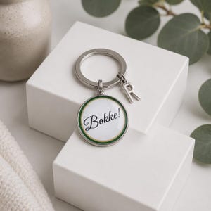 Llavero Bokke, llavero Bokke, llavero de rugby sudafricano Bokke, llavero Springboks, rugby sudafricano, añadir encanto de letra personalizado