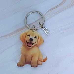 Labrador retriever puppy acrylic keyring , acrylic Labrador/ retriever puppy keyring, dog bag charm, Labrador/retriever puppy gifts