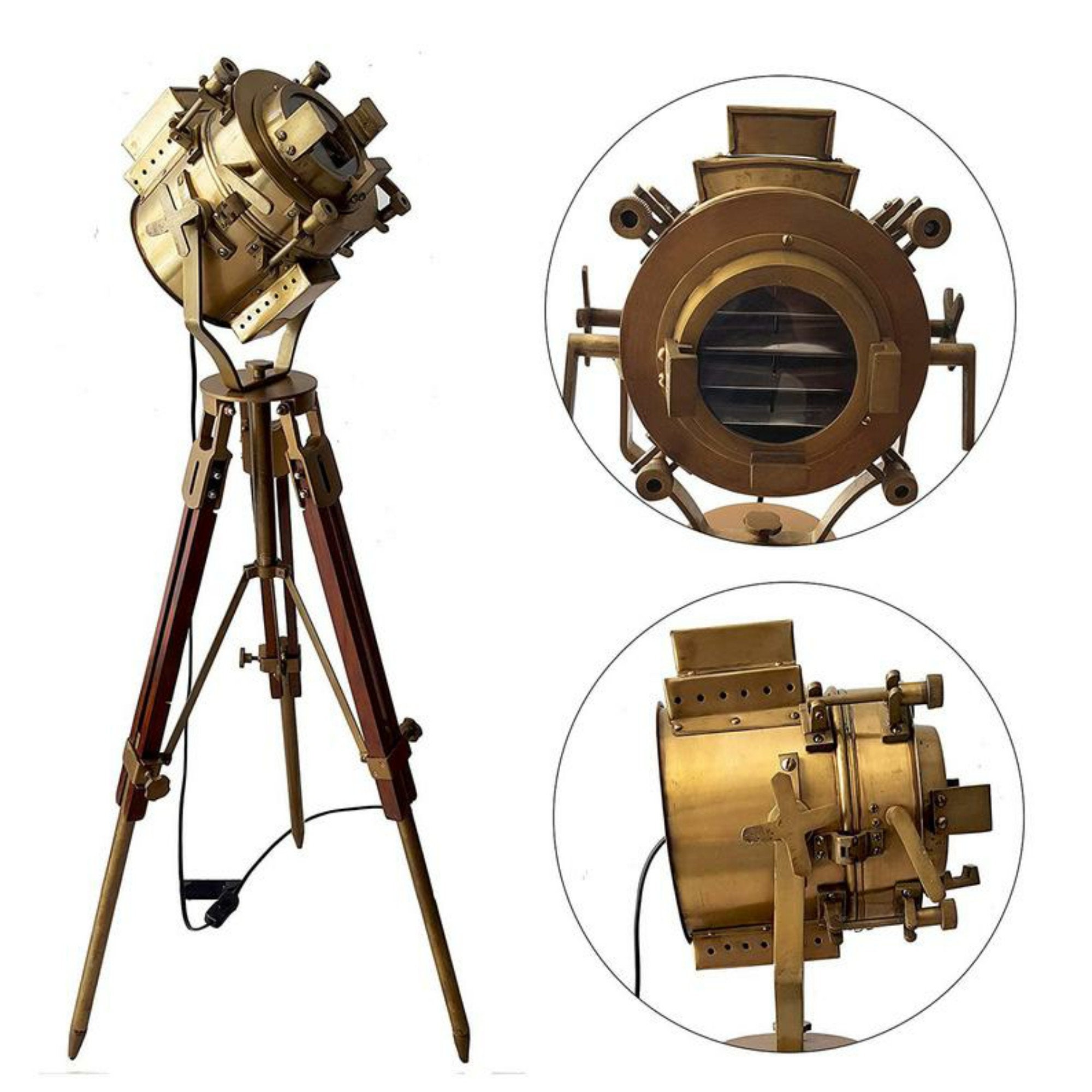 Spotlight Theater Nautical Home Decorative Tripod Search light lamp Floor Lamp Spotlight Theater Nautical Home Decorative Tripod Search light lamp Floor Lamp