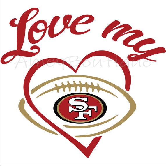 Download Love My San Francisco 49ers Svg 49ers Heart Png Love San Etsy