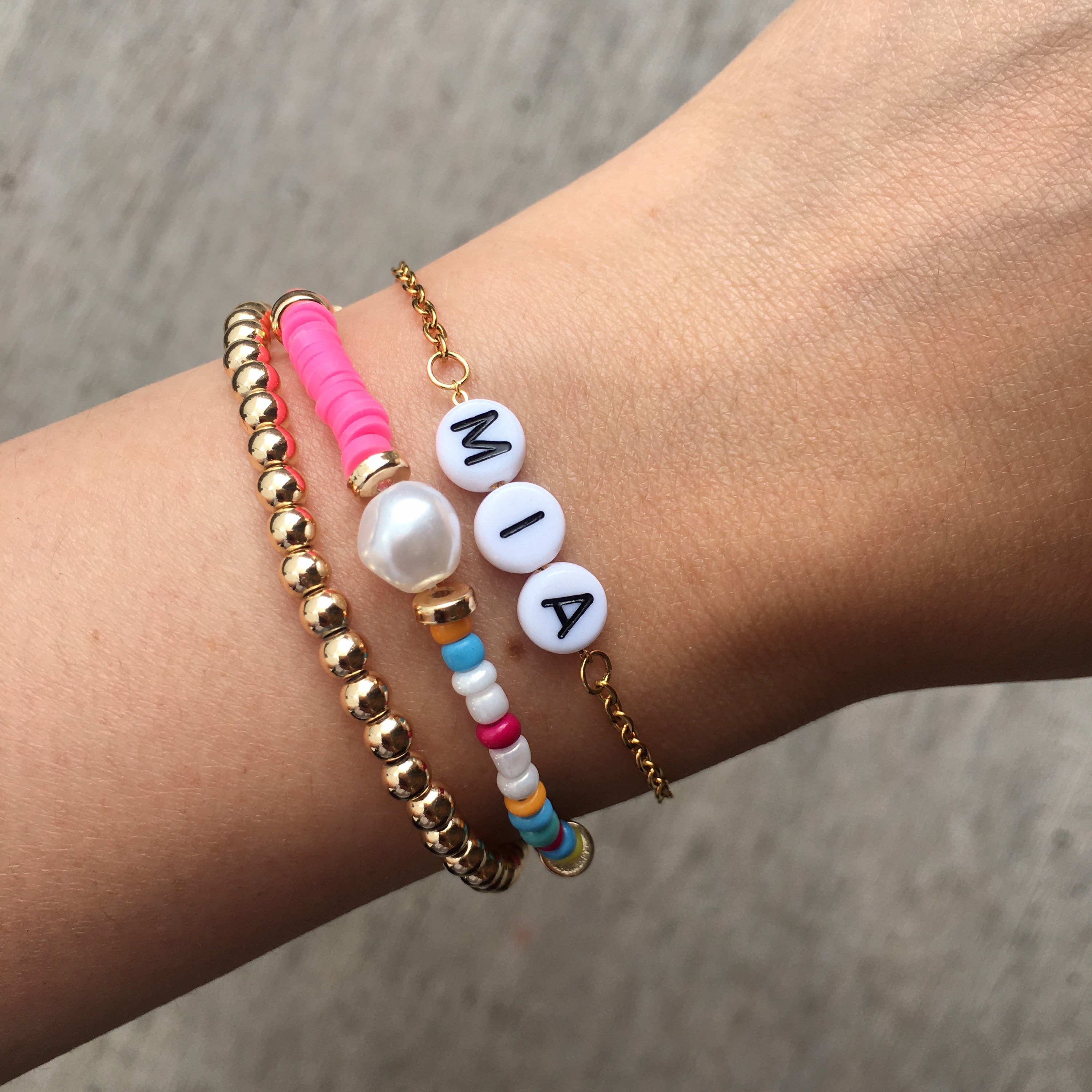 Custom Name Bracelet Personalised Bracelet Beaded Name Etsy