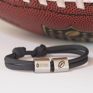 Engraved Bracelet Football, personalized, logo, Stuph