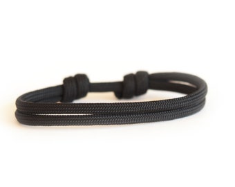 bracelet de surf myjori en corde à voile noir