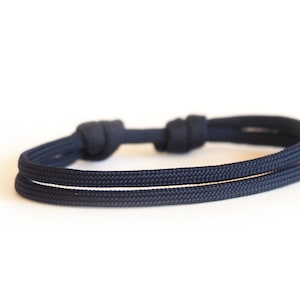 Myjori surfer armband gemaakt van zeiltouw donkerblauw