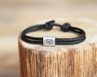 pulsera personalizada con nombres para niños, zorro