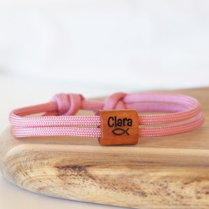 Wooden Bracelet Fish, Sailing Rope, Communion, Confirmation, Baptism