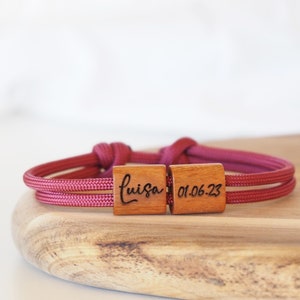 Wooden Bracelet Fish, Sailing Rope, Communion, Confirmation, Baptism