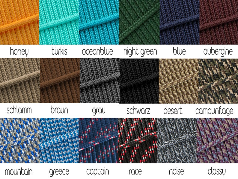 Personalized Keychain Made of Sailing Rope Handstamped Live Love Laugh