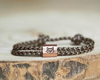 pulsera personalizada con nombres para niños, zorro