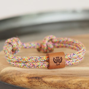 myjori beschermengel houten armband, liefde, vrede surfer armband, partnerarmband