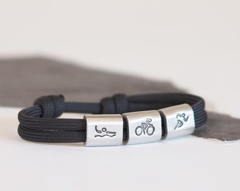 Triathleten Triathlon Armband personalisiert | Laufen | Radfahren | Schwimmen | Langdistanz