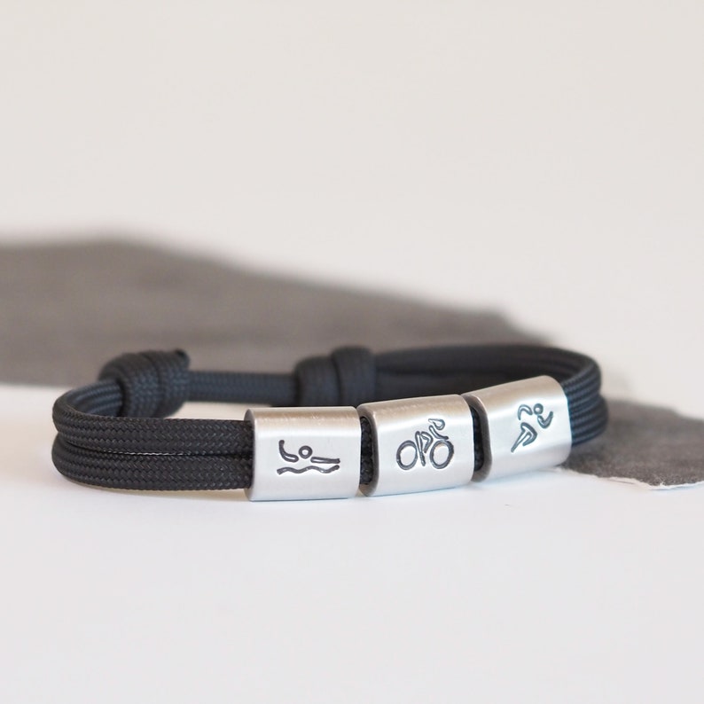 Bracelet de triathlon triathlètes personnalisé Exécution Cyclisme Natation Interurbains image 1