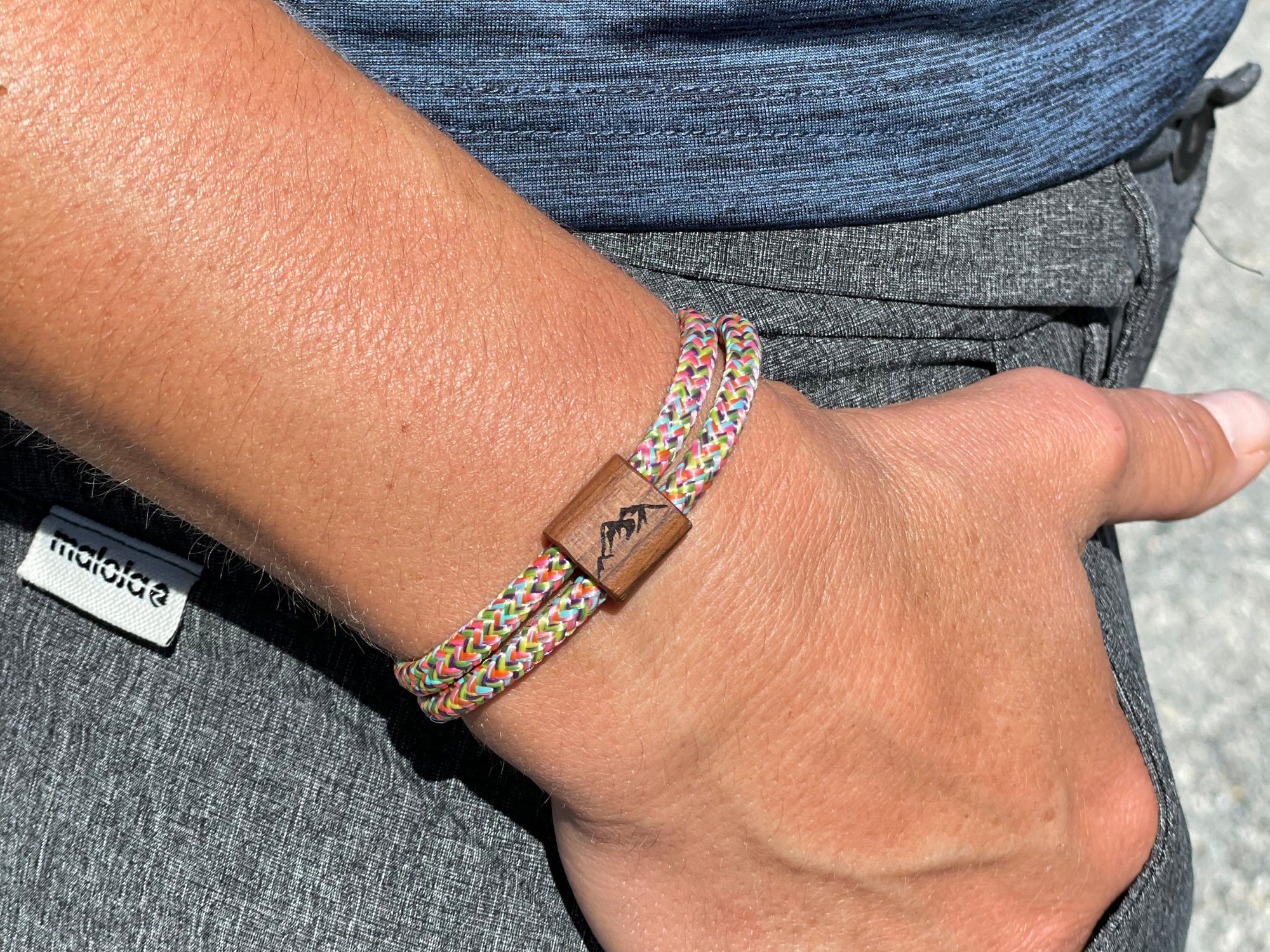 Peace Sign Peace Wooden Bracelet With Engraving World Peace