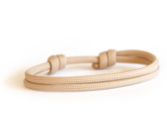 myjori Surfer Armband aus Segeltau Mocca - Creme