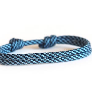 myjori Surfer Bracelet made of Sailing Rope Spiral Blue