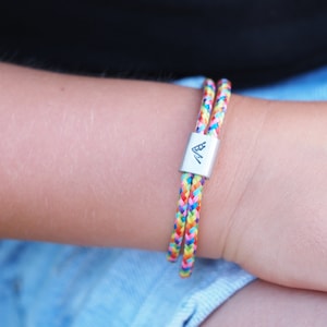 personalized bracelet with names for children, mountain, mountain lovers, wanderlust