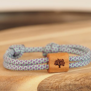 myjori sailing rope wooden bracelet, tree of life, bracelet with engraving