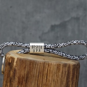 Best Grandpa keychain made of sailing rope hand-stamped personalizable