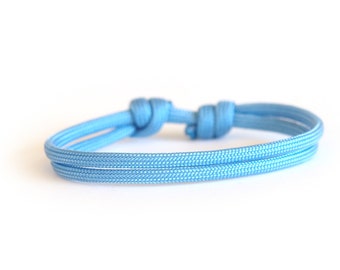 myjori surfer bracelet made of sailing rope light blue
