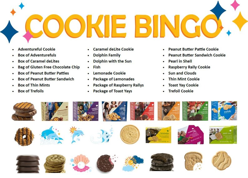 Girl Scout Cookie Bingo 2023 ABC, Girl Scout Bingo, Girl Scouts