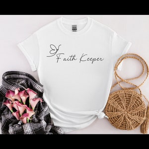 Faith Keeper T-Shirt, Church shirt Christian Shirt Bible Verse Shirt Spiritual Gifts Christian Gifts Faith Shirt Religious Shirt