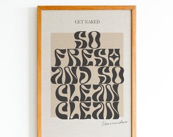 Matisse Inspired Bathroom Art Print: Retro Modern Decor (Digital Download)