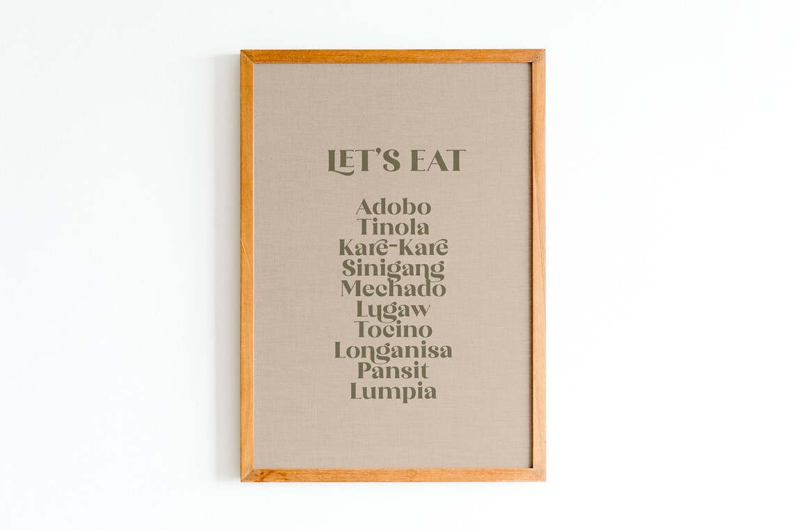 Tagalog Let's Eat Kitchen Print Tagalog Wall Print Etsy