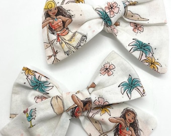 Kokardki do włosów z materiału Moana