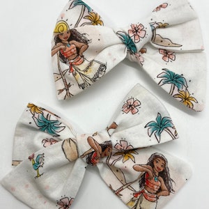Moana Fabric Hair Bows