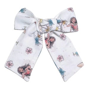 Laços de cabelo de tecido da Moana 5x6 Inch Bow