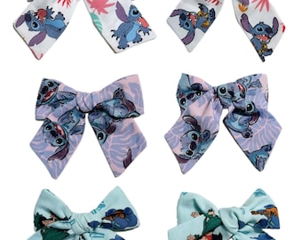 Stitch & Lilo Fabric Hair Bows