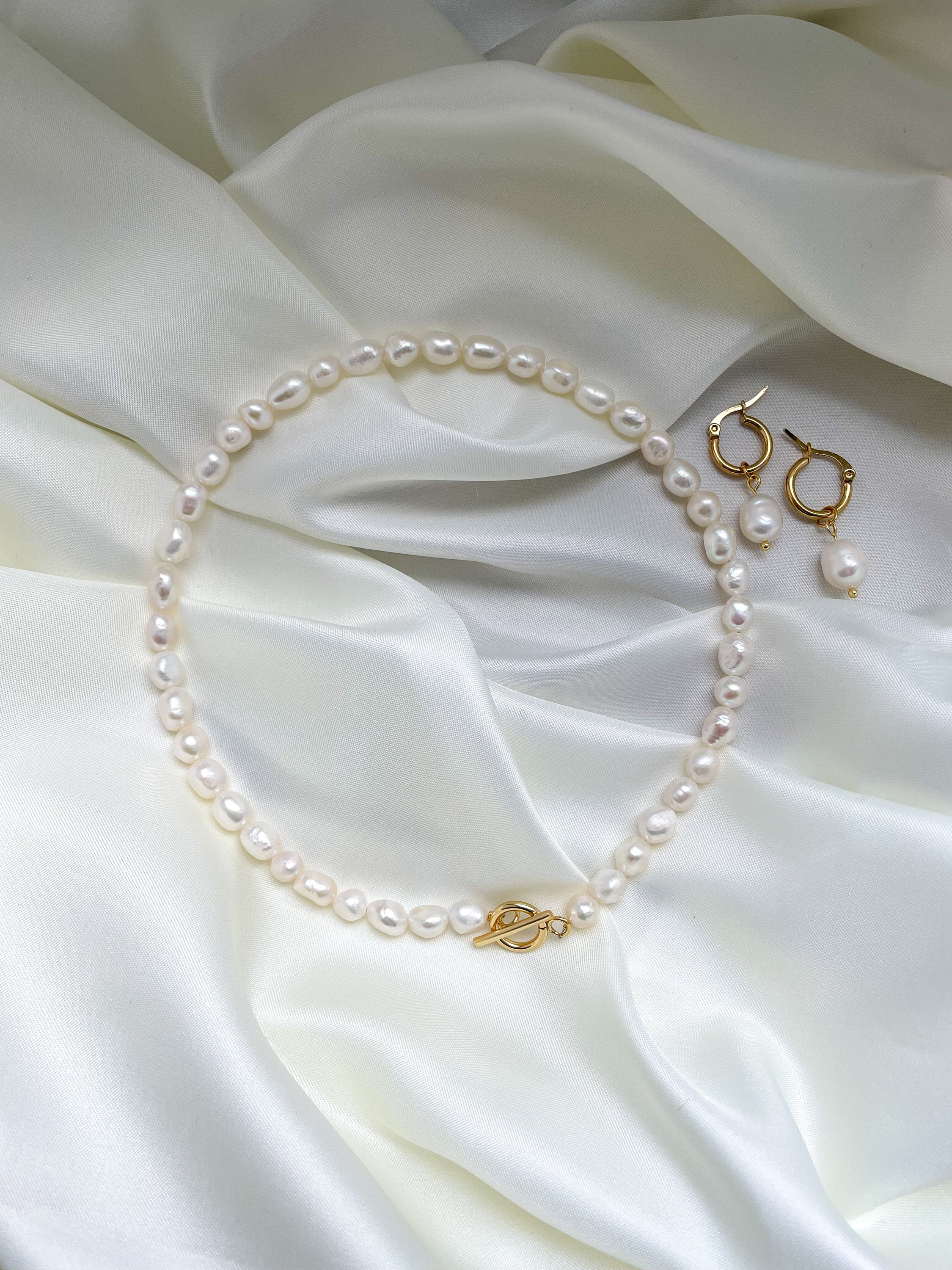 Baroque Pearl Choker lina in Gold or Silver / - Etsy