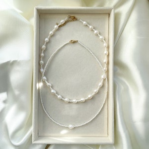 handmade freshwater pearl choker / freshwater pearl necklace image 3