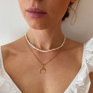 handmade freshwater pearl choker / freshwater pearl necklace image 5