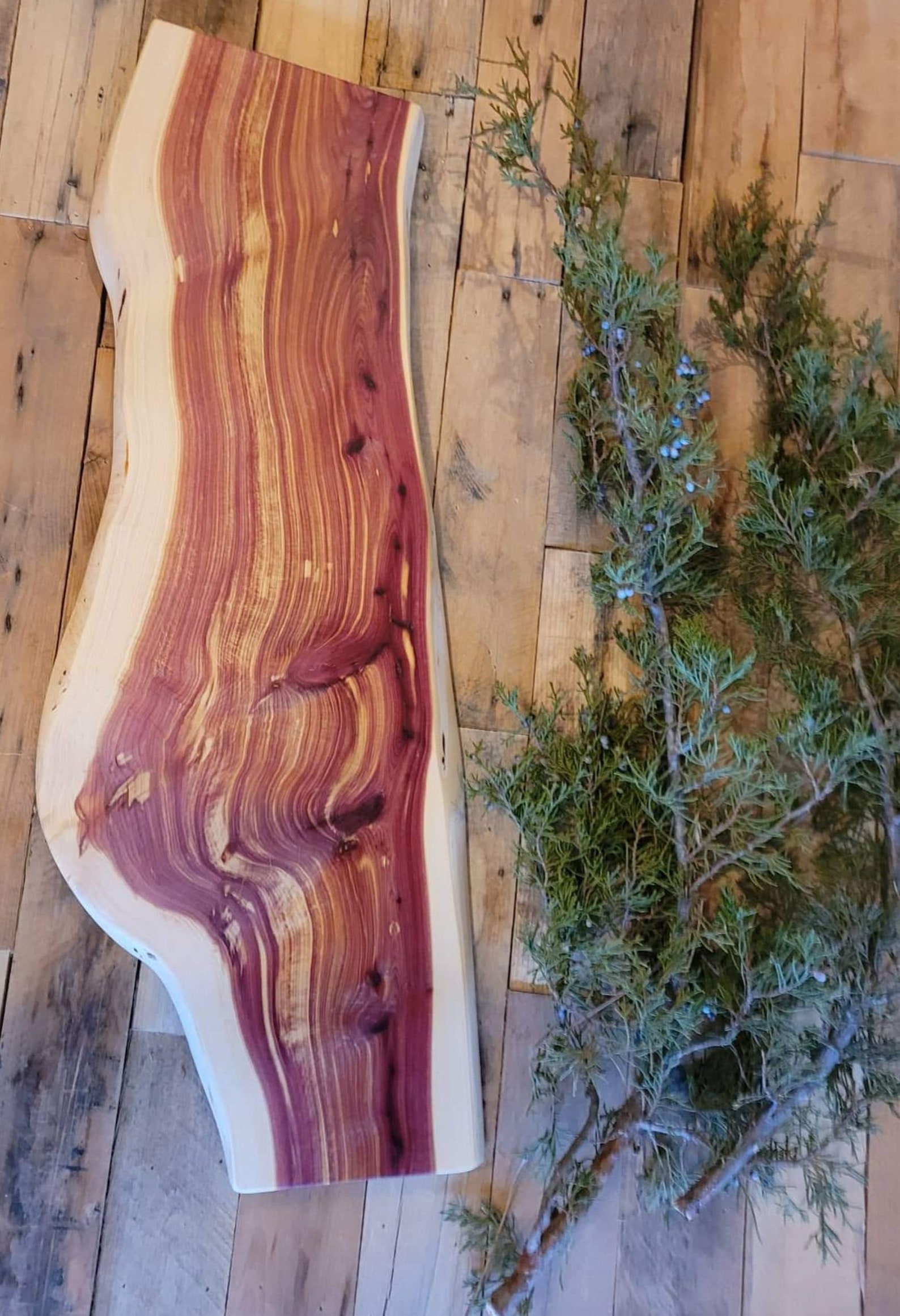 Service Board Live Edge Wood Etsy