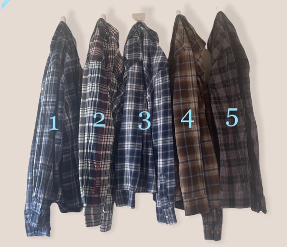 Oversized Vintage Flannels Distressed 