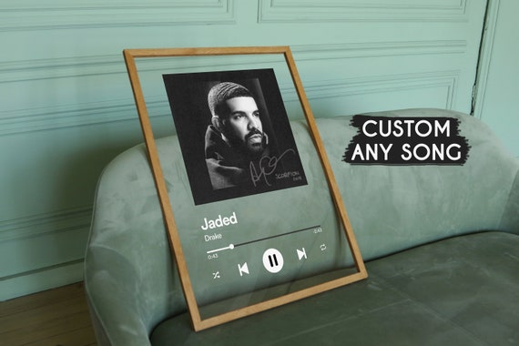 Drake Jaded Drake Album Covers Gifts Poster Merch Wall Art Plaque Print Decoration Record Posters Instant Decor Acrylic Spotify Song