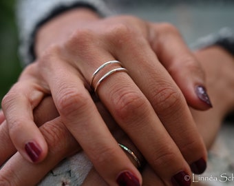 Fine double ring made of silver by Atelier Linnéa