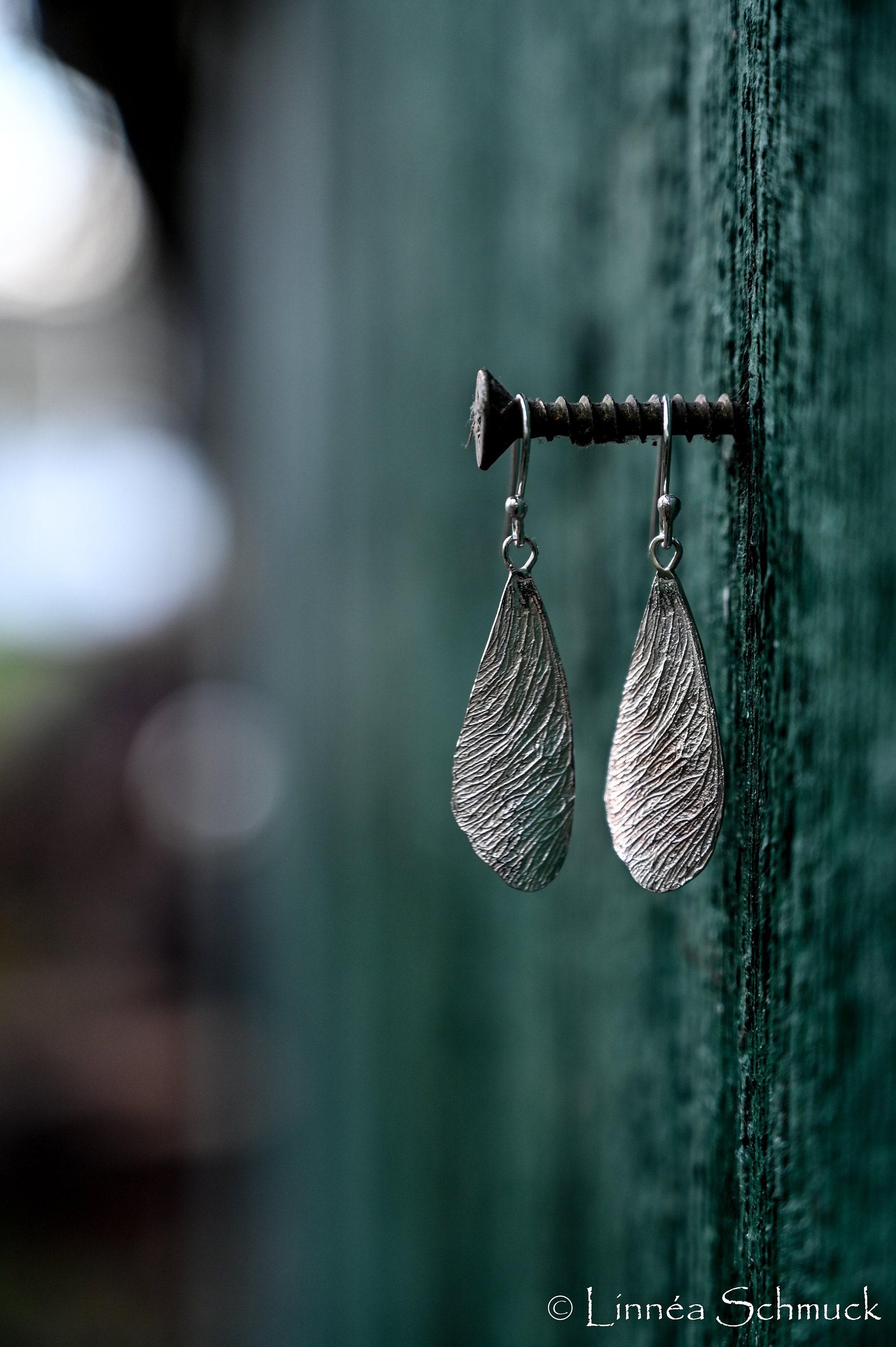 Sterling silver maple seed earrings by Atelier Linnéa