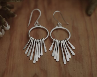 Wind chime earrings made of sterling silver by Atelier Linnéa