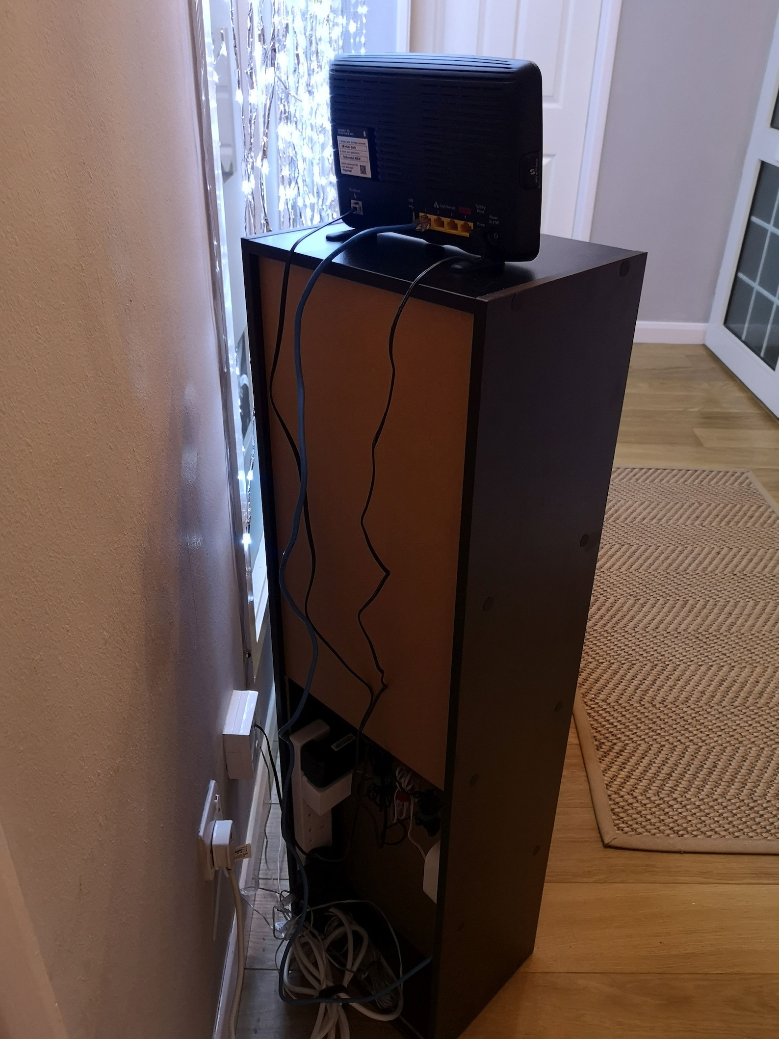 Router Modem Bookcase Stand hide cables Etsy