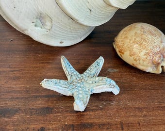 Handmade Ceramic Starfish – Small Beach Decor Accent – Coastal Paperweight or Ocean-Inspired Gift