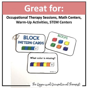 Block Pattern Activity Cards | Snap Cube Pattern Cards | Linking Cubes ...