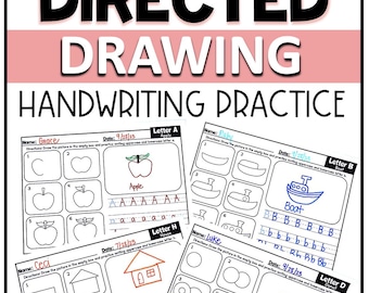 Kindergarten Alphabet Directed Drawing | Handwriting & Letter Formation (Digital Download)