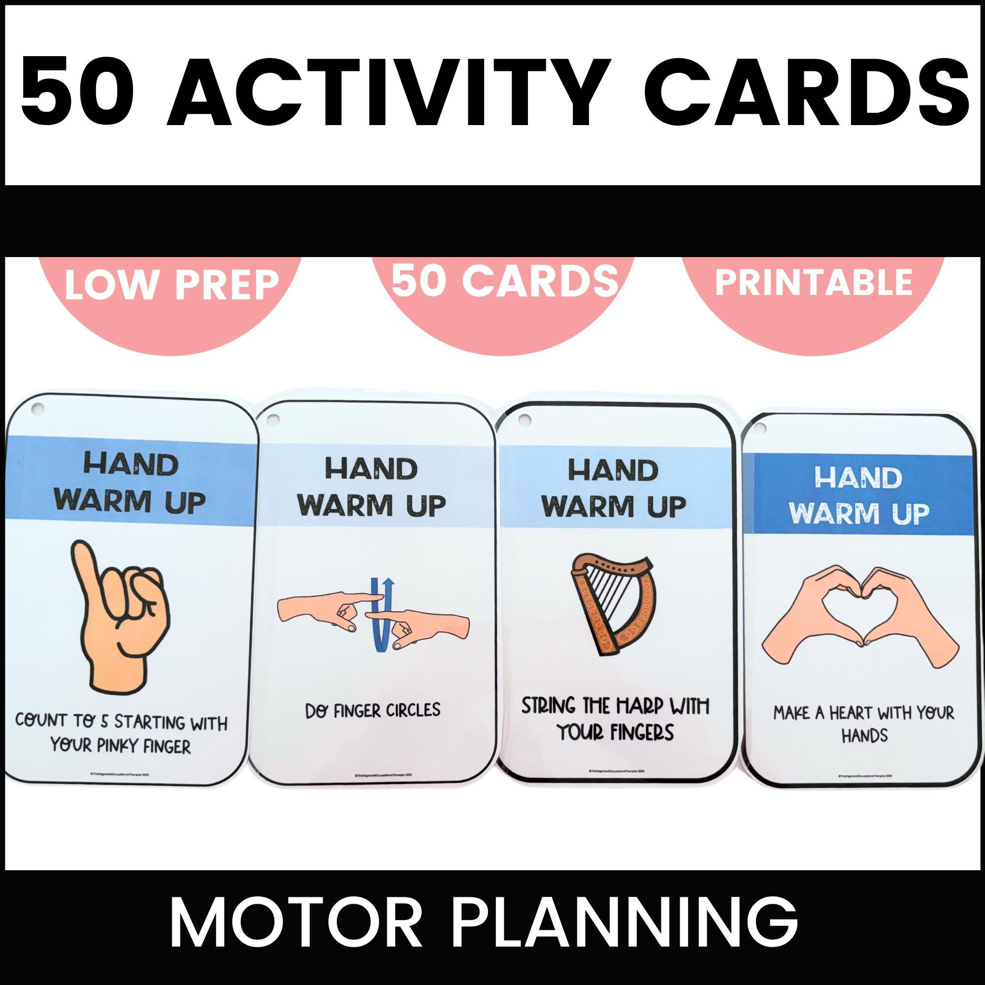 Hand Warm-up Exercise Cards | Fine Motor Skills (digital Download) - Etsy