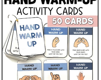 Hand Warm-Up Exercise Cards | Fine Motor Skills (Digital Download)