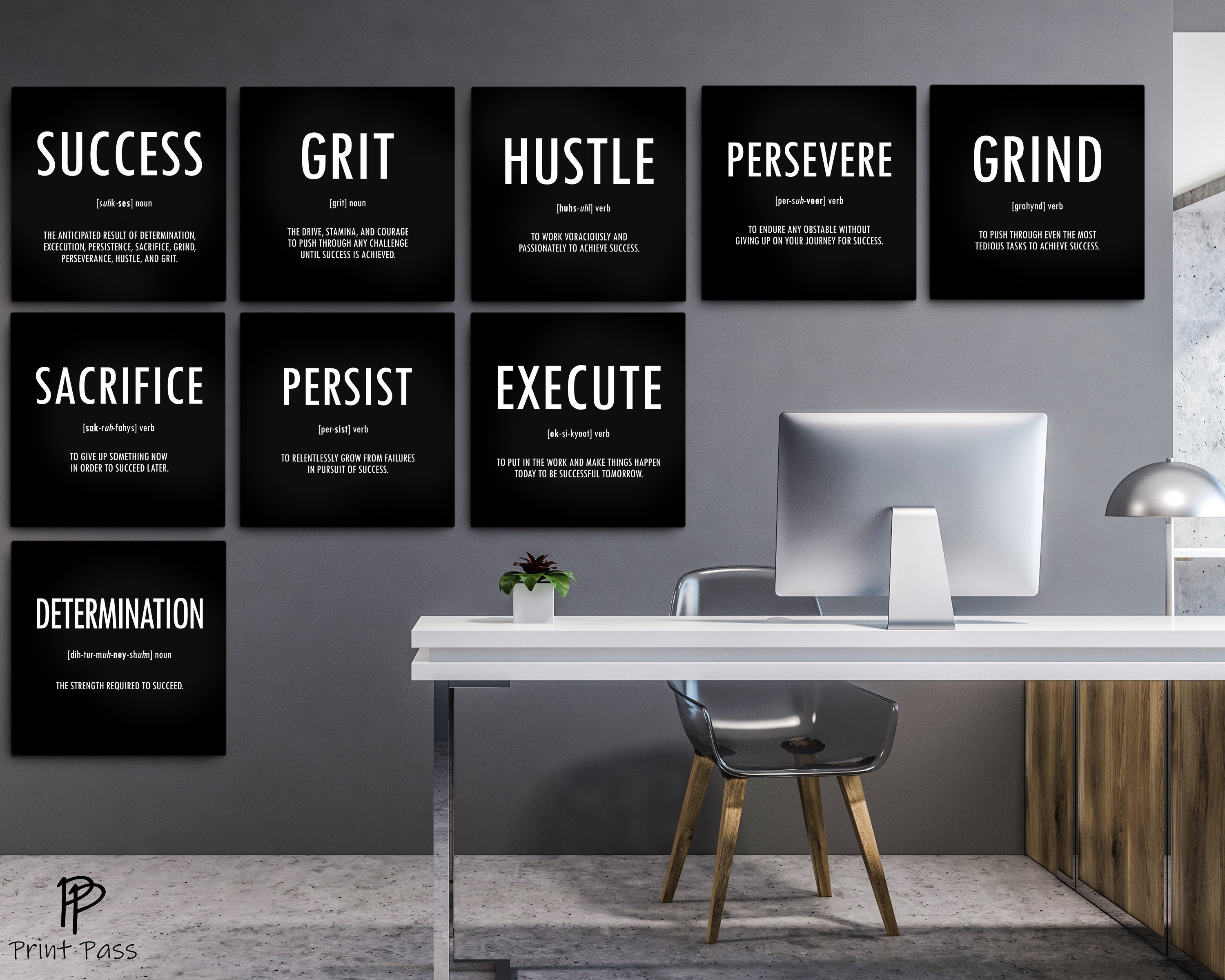 Einzelne Leinwand Druck Büro Wand Kunst Unternehmer Geschenk | Etsy