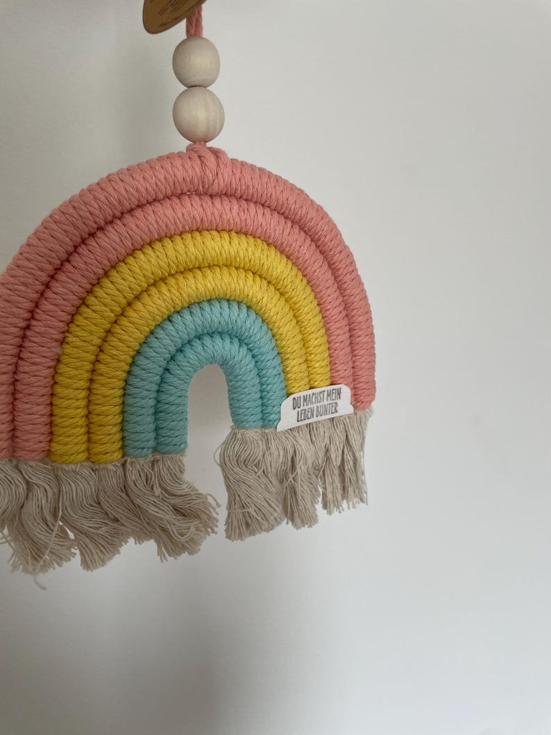 Sonnenfänger Suncatcher - Fensterhänger Kinderzimmer - Personalisiert Makramee Regenbogen zdjęcie 10